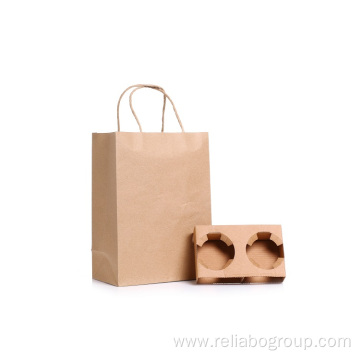Customized fashion shopping bag brown kraft paper bags